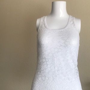 White lace tank top